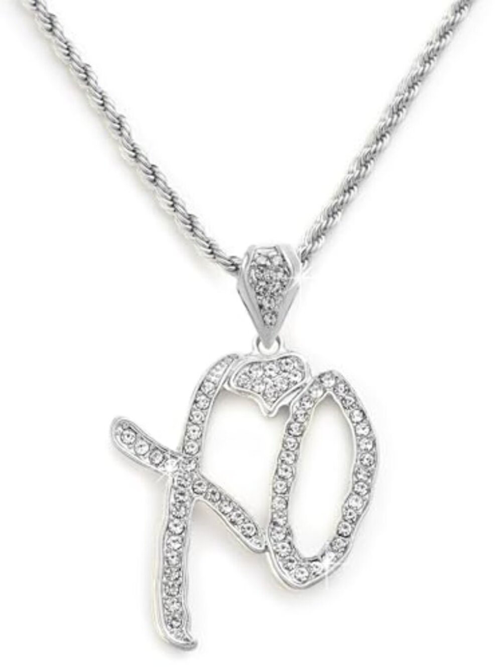 New 2026 Unise High Hip Hop XO Letter Pendant Necklace for Women Men